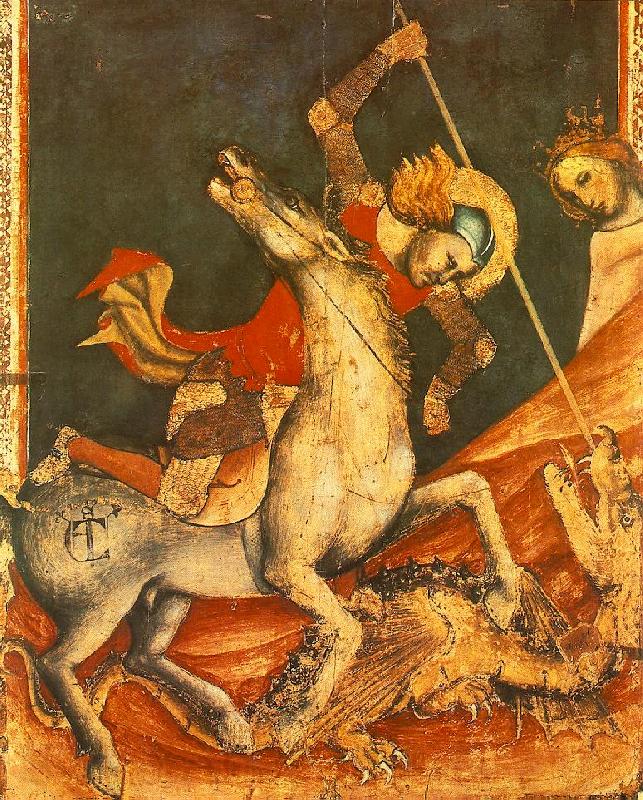 VITALE DA BOLOGNA St George 's Battle with the Dragon Spain oil painting art